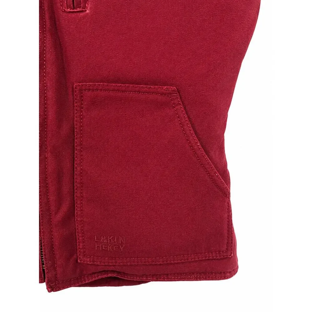 Lakin McKey Red Sherpa Work Vest Womens Small 36 Barn Chore Western Y2K Gorpcore